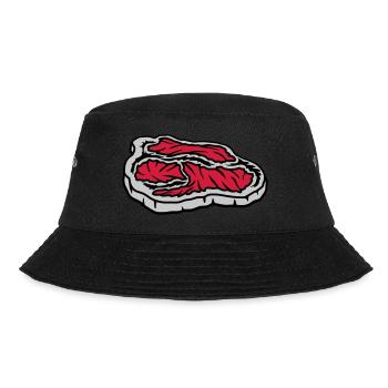 Steak saftig blutig Grillmeister - Bucket Hat - Schwarz - Vorne - Lela (165cm)