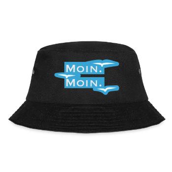 Moin I Norddeutsche Begrüßung - Bucket Hat - Schwarz - Vorne - Lela (165cm)