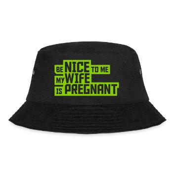my wife is pregnant - Bucket Hat - Schwarz - Vorne - Lela (165cm)