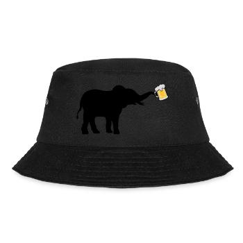 Beer Jug Elephant cool - Bucket Hat - black - Front - Lela (165cm)