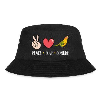 Molinasittich Parrot Bird Sun Parakeet - Bucket Hat - black - Front - Lela (165cm)