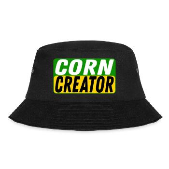 Corn Creator Mais Bauer Landwirt Bäuerin - Bucket Hat - Schwarz - Vorne - Lela (165cm)
