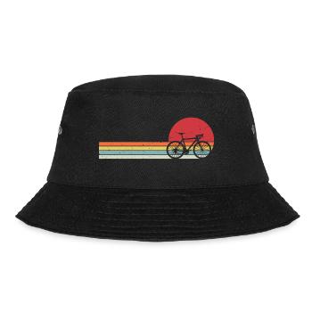 Retro Bike T-shirt Cycling Gift for Cyclist - Bucket Hat - black - Front - Lela (165cm)