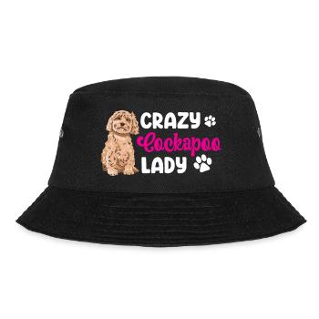 Cockapoo Hund - Bucket Hat - Schwarz - Vorne - Lela (165cm)