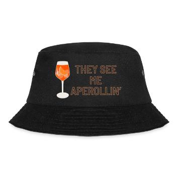 They see me Aperollin' - Bucket Hat - Schwarz - Vorne - Lela (165cm)