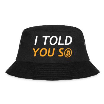 Bitcoin Trading Crypto Aktien - Bucket Hat - Schwarz - Vorne - Lela (165cm)