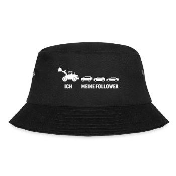 Radlader ich meine follower t-shirt radladerfahrer - Bucket Hat - Schwarz - Vorne - Lela (165cm)