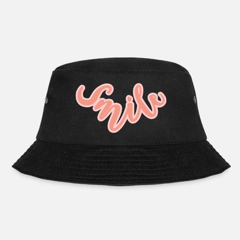 smile black - Bucket Hat - black