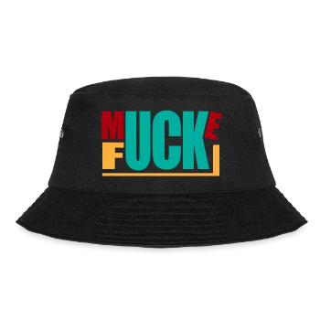 Muckefuck, für Kaffee Genießer! - Bucket Hat - Schwarz - Vorne - Lela (165cm)