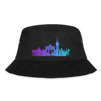 Berlin City Skyline - Bucket Hat - black - Front - Lela (165cm)