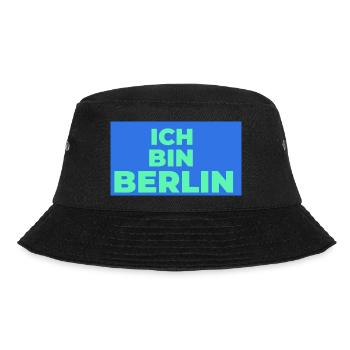 Ich bin Berlin - Bucket Hat - Schwarz - Vorne - Lela (165cm)