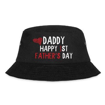 Daddy Happy 1st Fathers Day - Bucket Hat - black - Front - Lela (165cm)