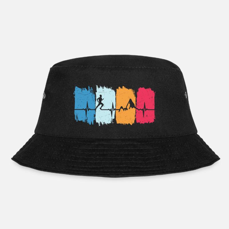 Trail Running Retro Heartbeat Jogging Mountain Running - Bob - noir