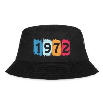 Retro 1972 t-shirt 72 vintage 1972 - Bucket Hat - Schwarz - Vorne - Lela (165cm)