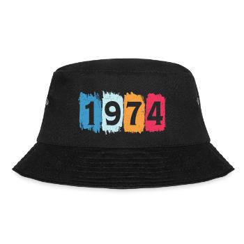 Retro 1974 t-shirt 74 vintage 1974 - Bucket Hat - black - Front - Lela (165cm)