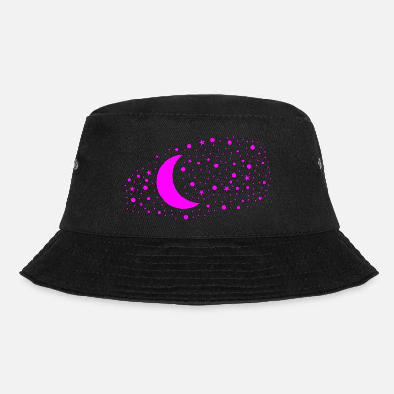 Mond und Sterne - Bucket Hat - Schwarz