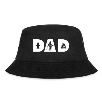 Firefighter Father Dad - Bucket Hat - black - Front - Lela (165cm)