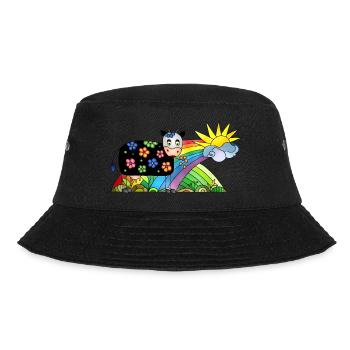 Kuh - Bucket Hat - Schwarz - Vorne - Lela (165cm)