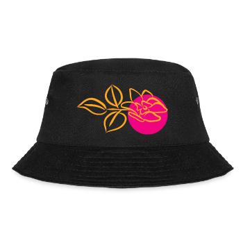 Flower Blume Pflanze - Bucket Hat - Schwarz - Vorne - Lela (165cm)