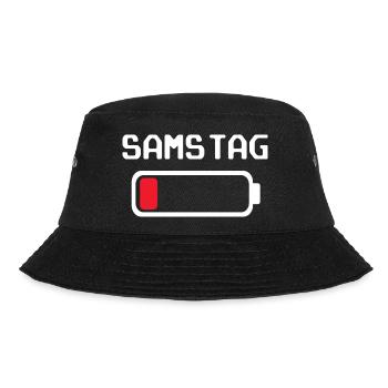 Samstag Batterie leer Design - Bucket Hat - Schwarz - Vorne - Lela (165cm)