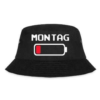 Montag Batterien leer Design - Bucket Hat - Schwarz - Vorne - Lela (165cm)