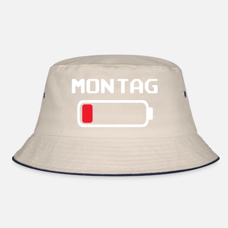 Montag Batterien leer Design Bucket Hat