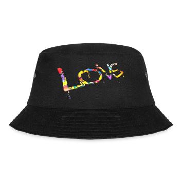 Graffiti-Stil Splash Hip-Hop-Farben Maler Liebe - Bucket Hat - Schwarz - Vorne - Lela (165cm)