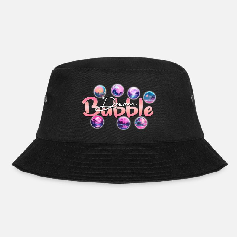 Dream Bubble Colorful Landscape - Bucket Hat - Schwarz