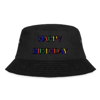 ALLES GUTE ZUM GEBURTSTAG. ALLES GUTE ZUM GEBURTSTAG. JAHRESTAG. - Bucket Hat - Schwarz - Vorne - Lela (165cm)