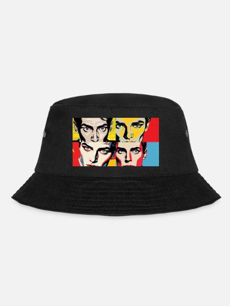 retro look - Bucket Hat - Schwarz