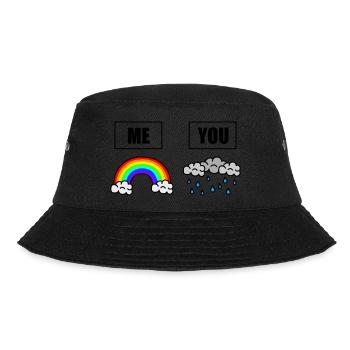 World full of rain clouds - be the rainbow - Bucket Hat - black - Front - Lela (165cm)