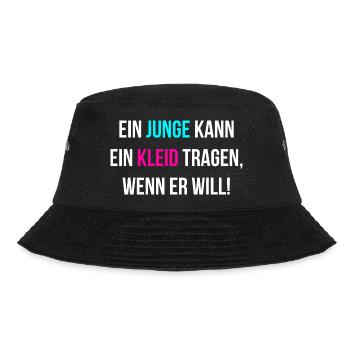 Gleichberechtigung Pride glücklich - Bucket Hat - Schwarz - Vorne - Lela (165cm)