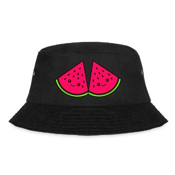 melone lustige - Bucket Hat - Schwarz - Vorne - Lela (165cm)