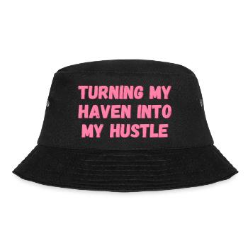 My Haven in My Hustle verwandeln Geschenke für die Hausaufgaben - Bucket Hat - Schwarz - Vorne - Lela (165cm)
