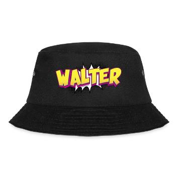 Walter nom personnalisé bande dessinée Style Pop Art, - Bob - noir - Devant - Lela (165cm)