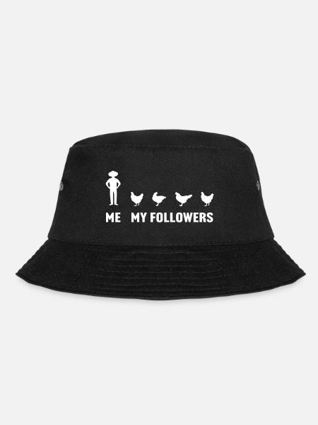 Ich und meine Follower Huhn - Bucket Hat - Schwarz