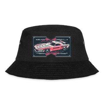 Red Retro Racecar - Bucket Hat - Schwarz - Vorne - Lela (165cm)