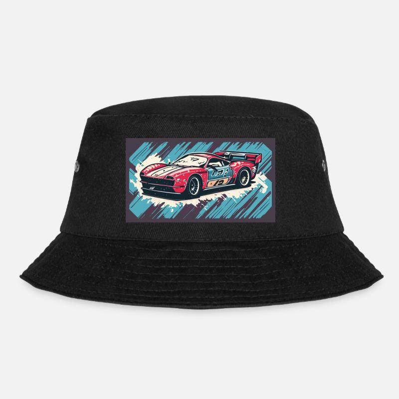 Voiture de course Rouge-Bleu - Bob - noir