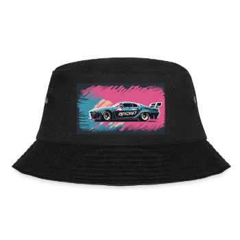 Blue-Purple Racecar - Bucket Hat - Schwarz - Vorne - Lela (165cm)