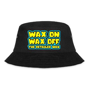 Wax On Wax Off The Detailer Way Auto Liebhaber - Bucket Hat - Schwarz - Vorne - Lela (165cm)