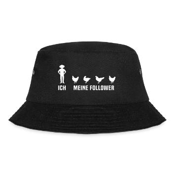 ich meine follower Hühner - Bucket Hat - Schwarz - Vorne - Lela (165cm)