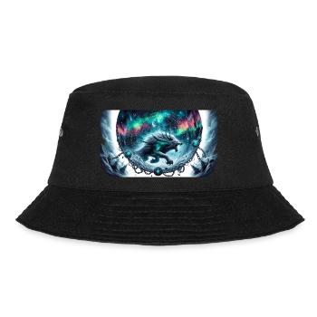 Norse Wolf Fenrir in Fantasy Wilds - Bucket Hat - black - Front - Lela (165cm)