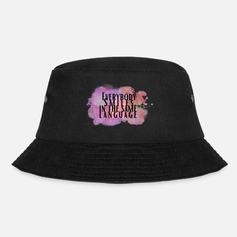 Everybody smiles in the same language - Bucket Hat - Schwarz