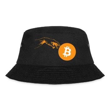 Krypto Creation Hand 3 Bitcoin - Bucket Hat - Schwarz - Vorne - Lela (165cm)