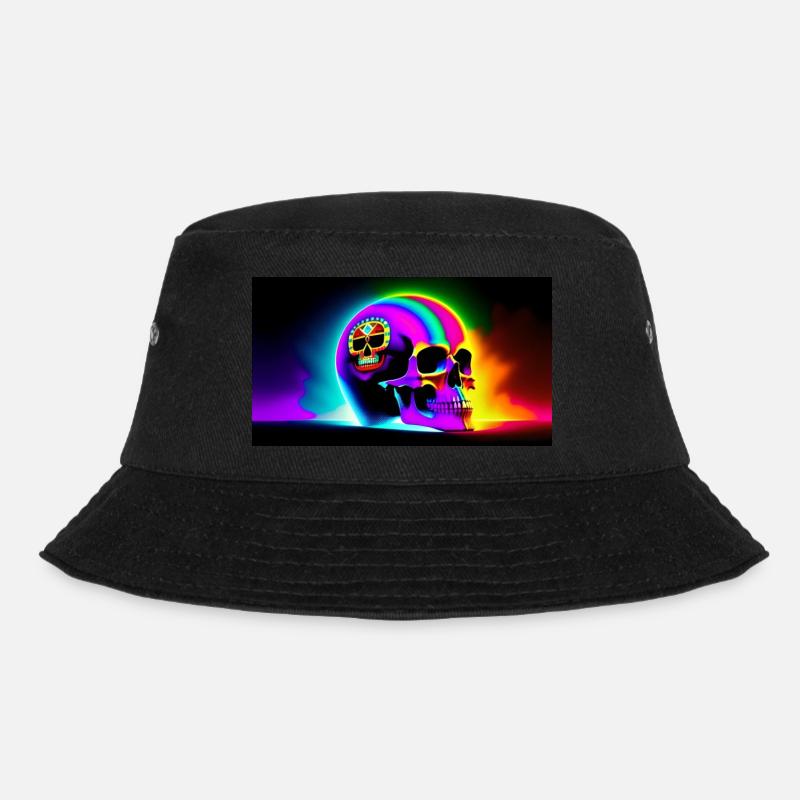 Psy Skull - Bucket Hat - black