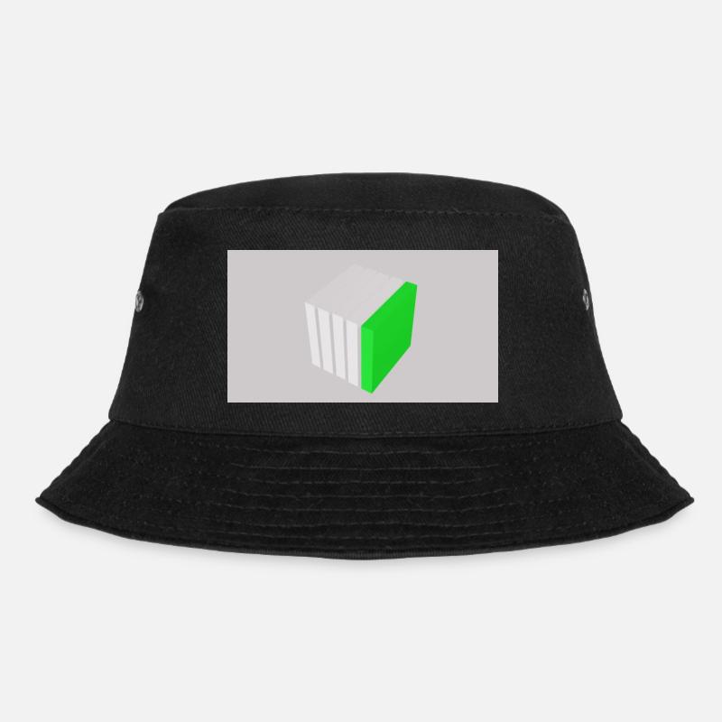 Splitting cube green - Bucket Hat - black