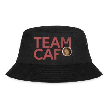 Team Kaffee - Bucket Hat - Schwarz - Vorne - Lela (165cm)