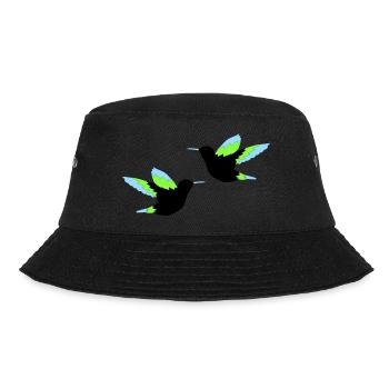 Hummingbird 02 - Bucket Hat - black - Front - Lela (165cm)