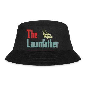 Lawn Mowing Lawnfather Father's Day Funny - Bucket Hat - black - Front - Lela (165cm)