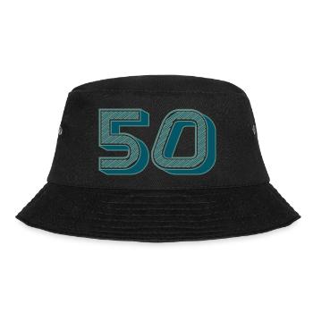 50. 50 YEARS. 50th ANNIVERSARY. 50TH ANNIVERSARY. - Bucket Hat - black - Front - Lela (165cm)
